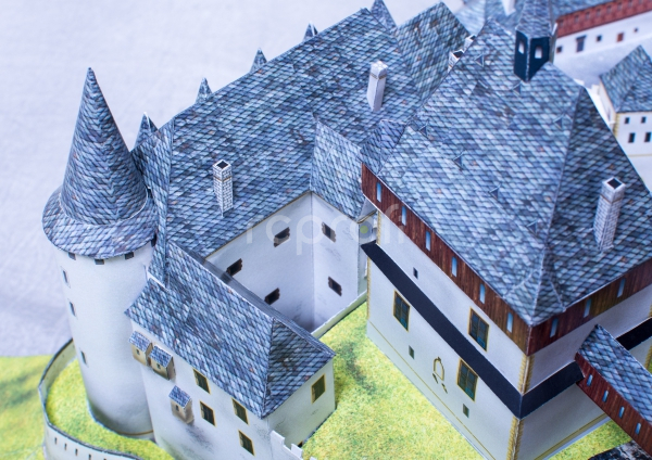 Hrad Karlštejn - papierový model 1:350