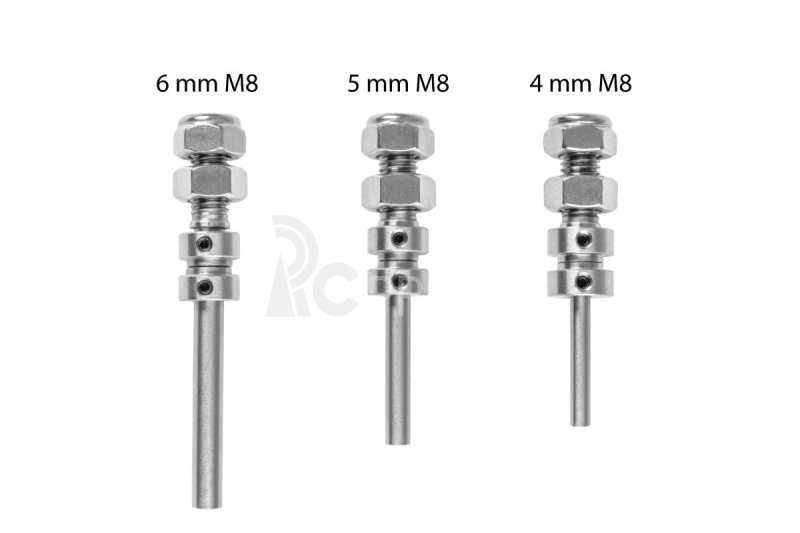 Hriadeľ kolesa 5 mm M8 (2 ks)