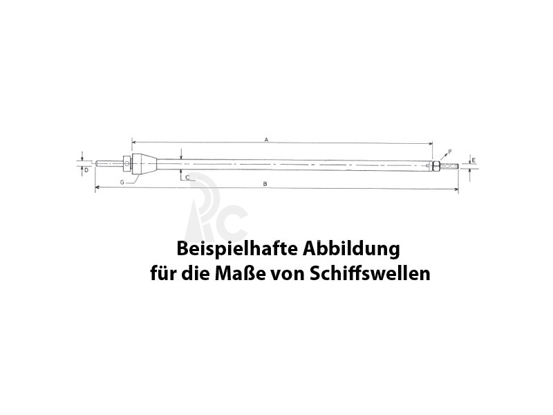 Hriadeľ lode Raboesch kompletný 270mm M3x11mm