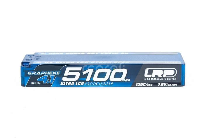 HV LCG ULTRA Stock Spec GRAPHENE-4.1 5100mAh Hardcase Battery - 7.6V LiPo - 135C/65C