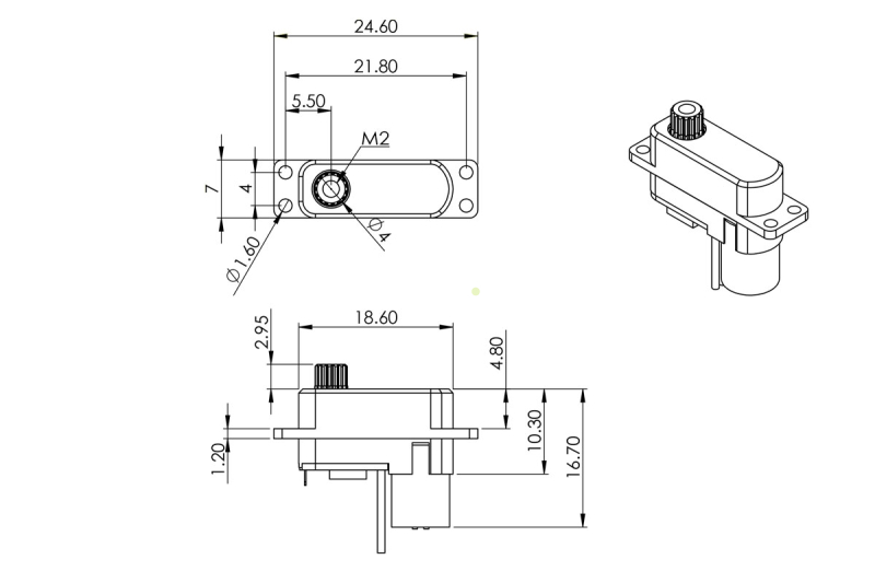 HV70H (0,06s/60°, 3,1 kg.cm)