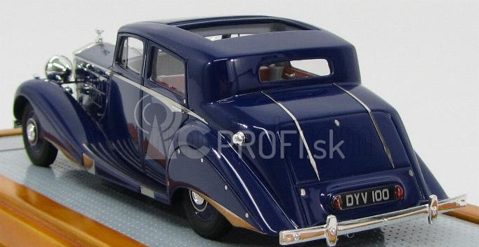 Ilario-model Rolls royce Piii 3bt85 Sedanca De Ville Hooper Open Roof 1937 1:43 Blue