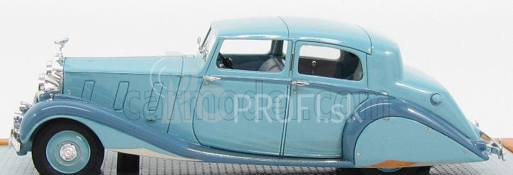 Ilario-model Rolls royce Piii 3cp200 Sedanca De Ville Hooper 1938 1:43 2 Tones Blue