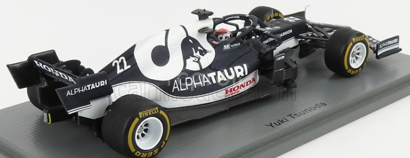 Iskrový model Alpha tauri F1 At02 Honda Ra620h Team Alpha Tauri N 22 Bahrain Gp 2021 Yuki Tsunoda 1:43 White Blue