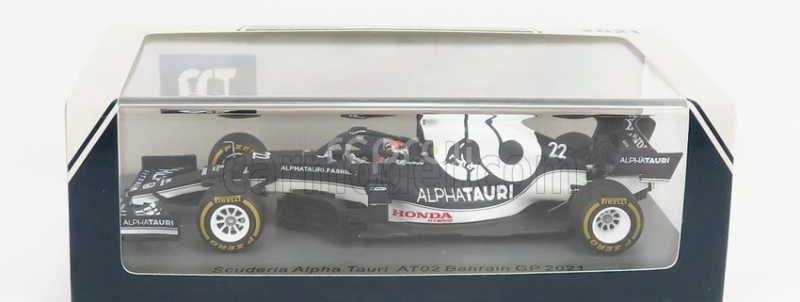 Iskrový model Alpha tauri F1 At02 Honda Ra620h Team Alpha Tauri N 22 Bahrain Gp 2021 Yuki Tsunoda 1:43 White Blue