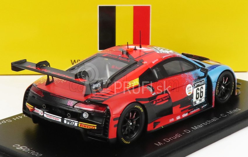 Iskrový model Audi R8 Lms Gt3 Team Audi Sport Attempto Racing N 66 24h Spa 2021 M.drudi - D.marschall - C.mies 1:43 Orange Light Blue