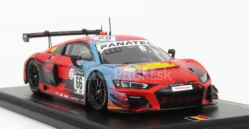 Iskrový model Audi R8 Lms Gt3 Team Audi Sport Attempto Racing N 66 24h Spa 2021 M.drudi - D.marschall - C.mies 1:43 Orange Light Blue