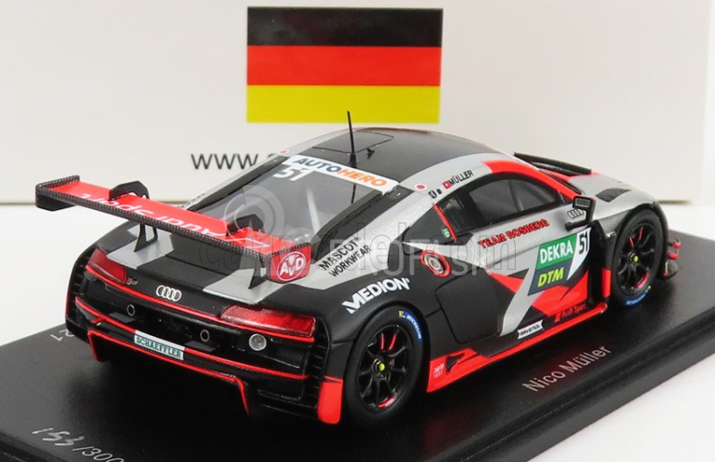 Iskrový model Audi R8 Lms Gt3 Team Rosberg N 51 Dtm Sezóna 2021 N.muller 1:43 Silver Red