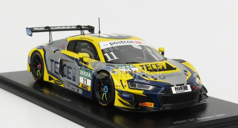 Iskrový model Audi R8 Lms Gt3 Team Tece Rutronik Racing N 11 Adac Gt Masters Oschersleben 2021 E.erhart - P.kaffer 1:43 Yellow Matte Grey