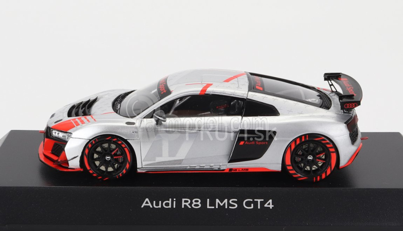 Iskrový model Audi R8 Lms Gt4 Team Audi Sport N 0 Presentation 2023 1:43 Silver Red Black