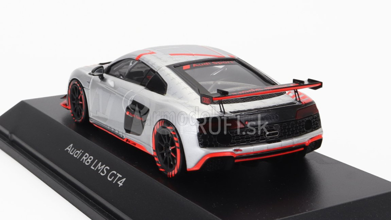 Iskrový model Audi R8 Lms Gt4 Team Audi Sport N 0 Presentation 2023 1:43 Silver Red Black