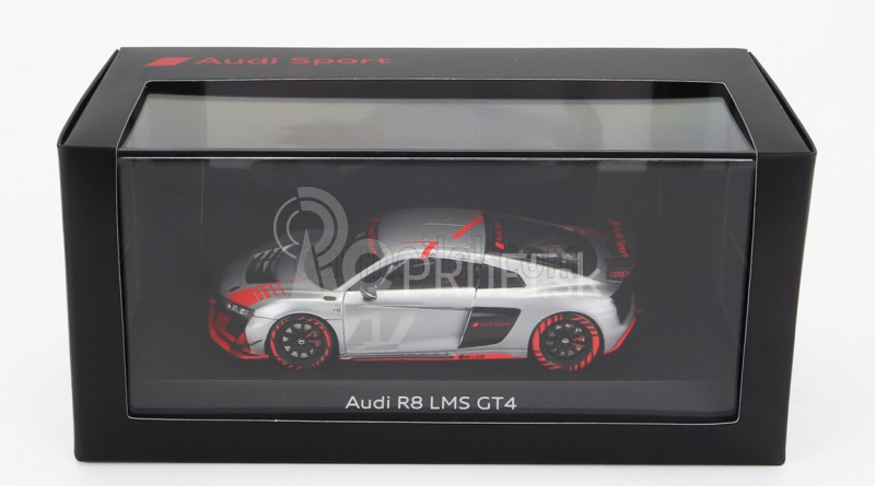 Iskrový model Audi R8 Lms Gt4 Team Audi Sport N 0 Presentation 2023 1:43 Silver Red Black