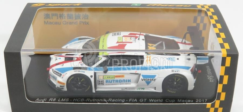 Iskrový model Audi R8 Lms Team Hcb Rutroni Racing N 11 Fia World Gt Cup Macau 2017 L.di Grassi 1:43 White