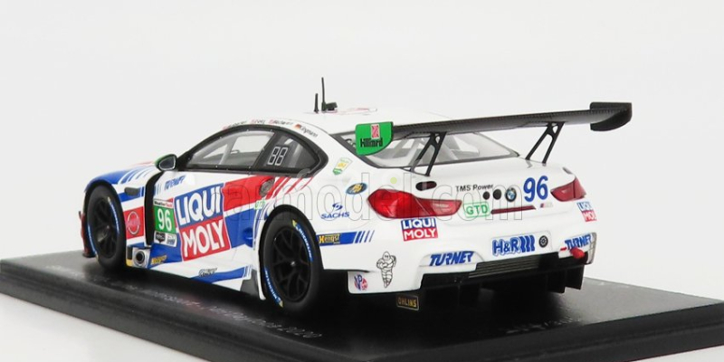 Iskrový model BMW radu 6 M6 Gt3 Team Turner Motorsport Liqui Moly N 96 24h Daytona 2020 J.klingmann - D.machavern - B.auberlen - R.foley 1:43 Biela červená modrá