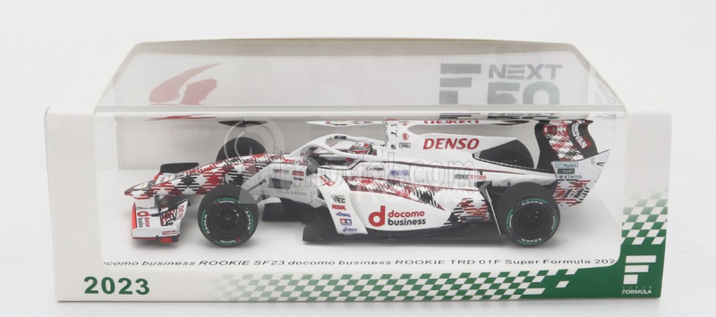 Iskrový model Dallara Sf23 Toyota Trd01f Team Denso Rookie Racing N 14 Super Formula Season 2023 Kazuya Oshima 1:43 White Red Black