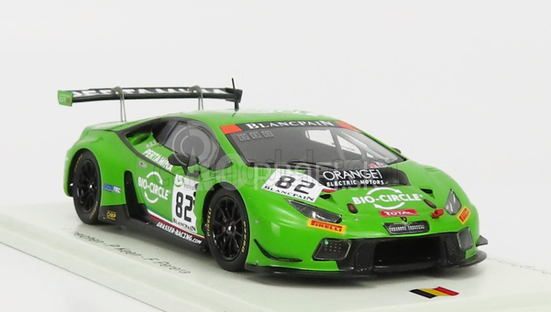 Iskrový model Lamborghini Huracan Gt3 Team Grasser Racing N 82 24h Spa 2018 R.ineichen - P.keen - F.perera 1:43 Zelená