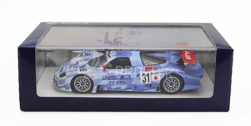 Iskrový model Nissan R390 Gt1 3.5l Turbo Team Nissan Motorsport N 31 24h Le Mans 1998 A.montermini - E.comas - J.lammers 1:43 Svetlo modrá biela