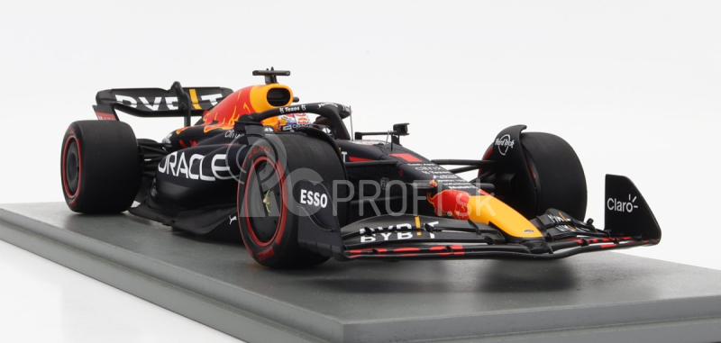 Iskrový model Red bull F1 Rb18 Team Oracle Red Bull Racing N 1 Víťaz holandského Gp Majster sveta 2022 - 30. víťazstvo Max Verstappen 1:18 Matná modrá žltá červená