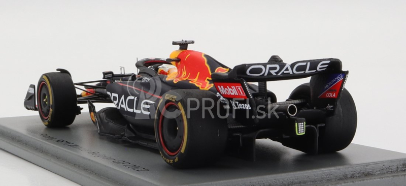 Iskrový model Red bull F1 Rb18 Team Oracle Red Bull Racing N 1 Winner Belgicko Gp Majster sveta 2022 Max Verstappen 1:43 Matná modrá žltá červená