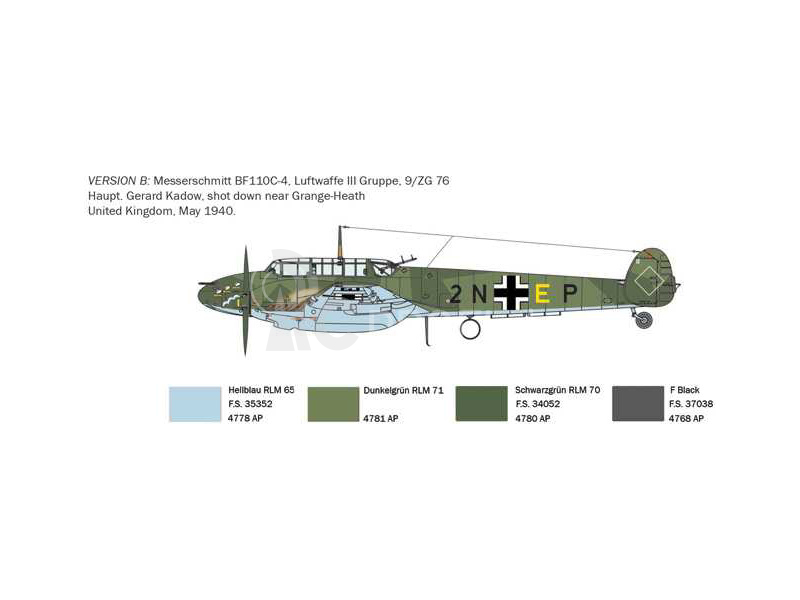 Italeri Bf-110 C3/C4 Zerstörer (1:72)