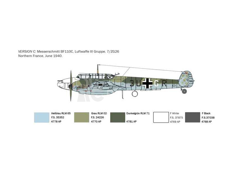 Italeri Bf-110 C3/C4 Zerstörer (1:72)