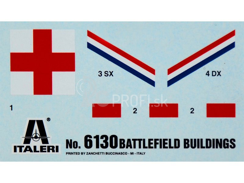 Italeri figúrky – BATTLEFIELD BUILDINGS (1:72)