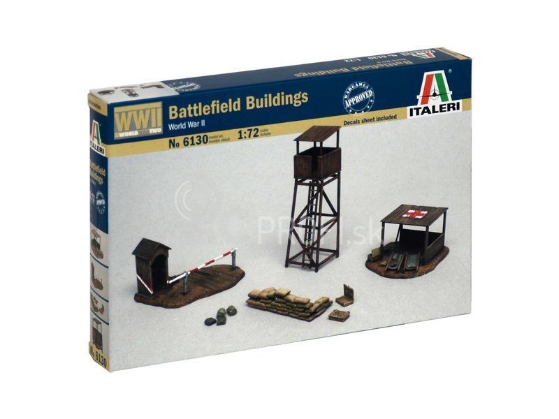 Italeri figúrky – BATTLEFIELD BUILDINGS (1:72)