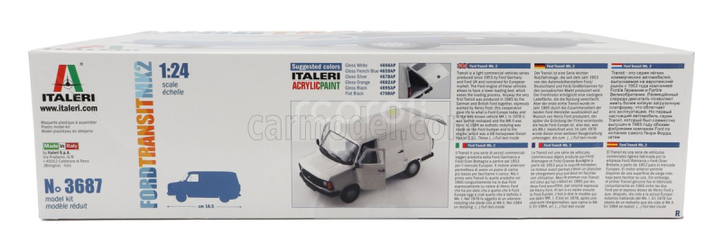 Italeri Ford england Transit Mkii Van Gas 1979 1:24 /