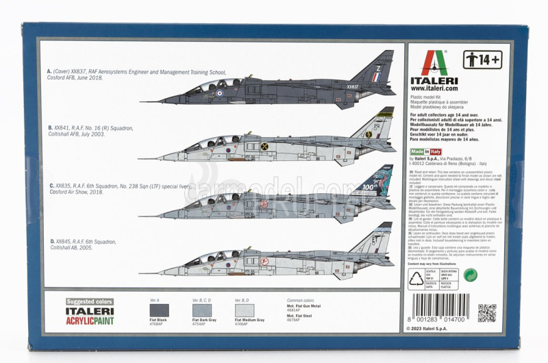 Italeri Jaguar T.2 R.a.f Tréningové vojenské lietadlo 1970 1:72 /