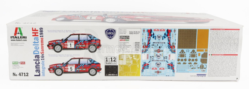 Italeri Lancia Delta Hf Integrale 16v Martini N 1 Víťaz Rally Sanremo 1989 M.biasion - T.siviero + N 5 Rally Sanremo 1989 D.auriol - B.occelli 1:12 /