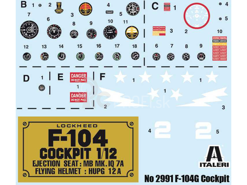 Italeri Lockheed F-104 G Starfighter – kokpit (1:12)