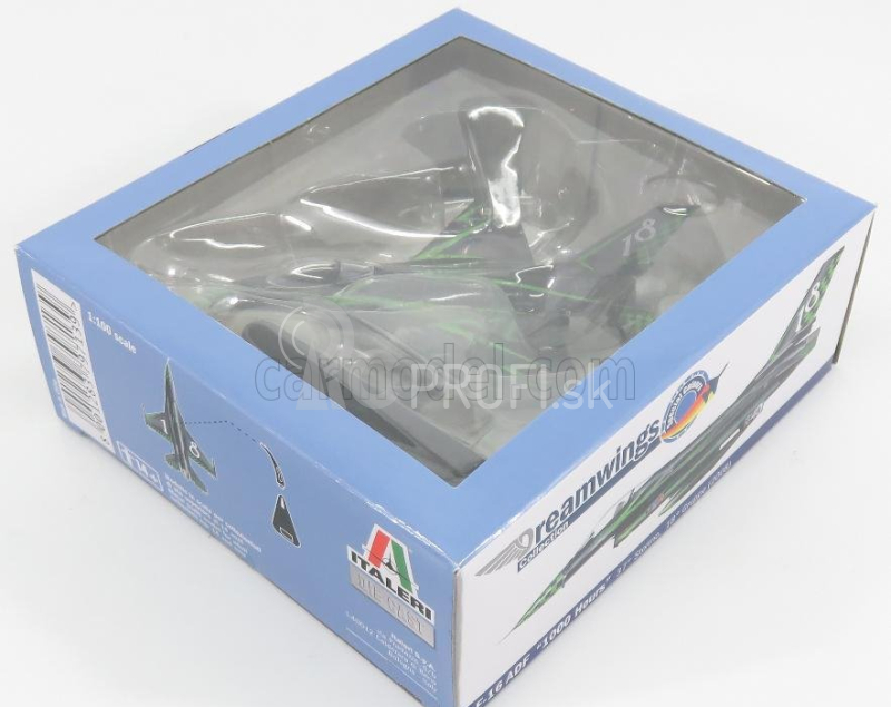 Italeri Lockheed martin F-16 Adf Fighting Falcon 1000 Hours 37th Stormo 18th Gruppo Italy Caccia Airplane 1978 - Aereonatica Militare Italiana - Italian Air Force 1:100 Black Green