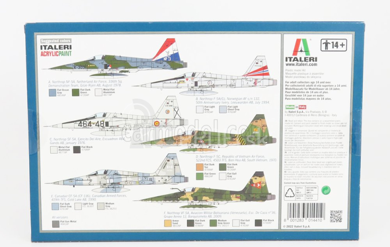 Italeri Northrop F-5a Freedom Fighter Vojenské lietadlo 1962 1:72 /