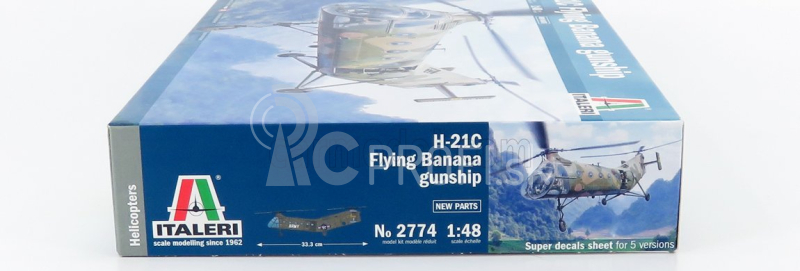 Italeri Piasecki H21-c Flyning Banana Gunship Helicopter Military 1952 1:48 /