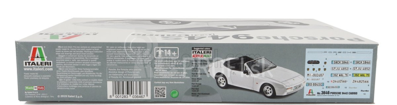 Italeri Porsche 944s Cabriolet 1989 1:24 /