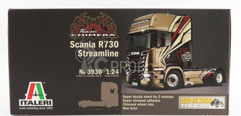 Italeri Scania R730 ťahač Streamline Team Chimera 2-assi 2011 1:24 /