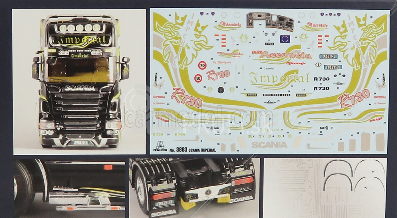 Italeri Scania R730 ťahač V8 Topline 2-assi 2011 1:24 /