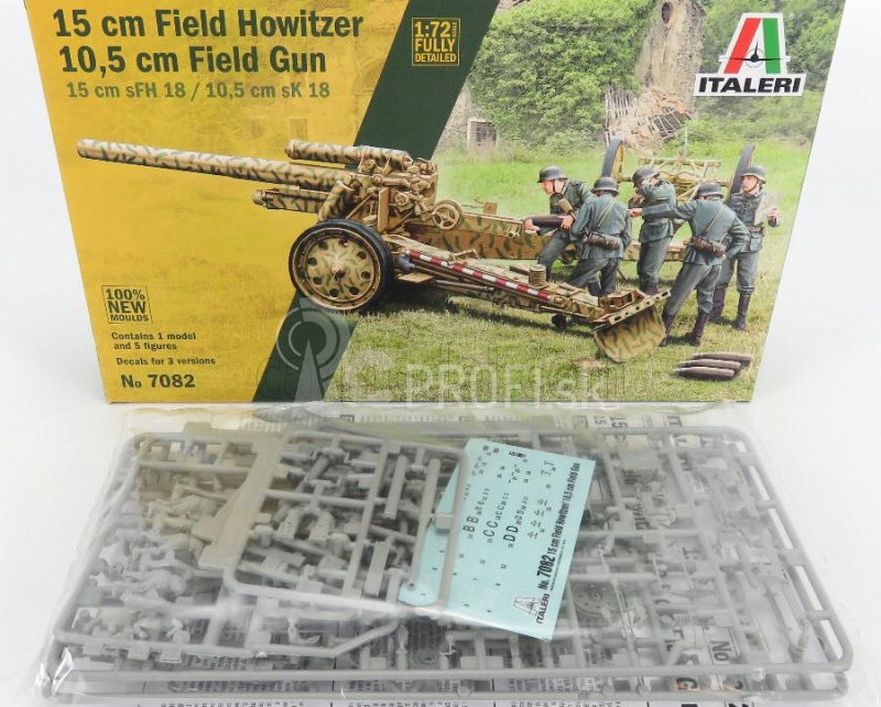 Italeri Trailer 15 cm. Poľná húfnica Vojenská 1:72 /