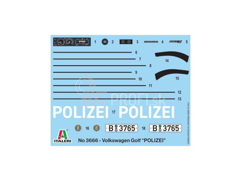 Italeri Volkswagen Golf Polizei (1:24)