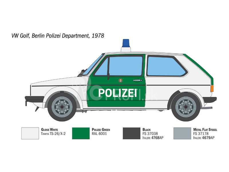 Italeri Volkswagen Golf Polizei (1:24)