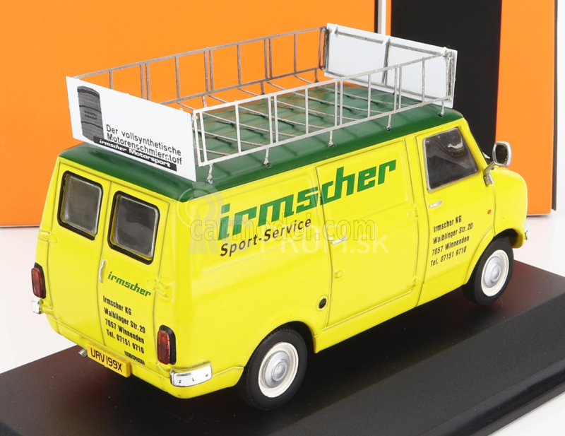 Ixo-models Bedford Cf Van Team Irmscher Rally Assistance 1969 1:43 žltozelený