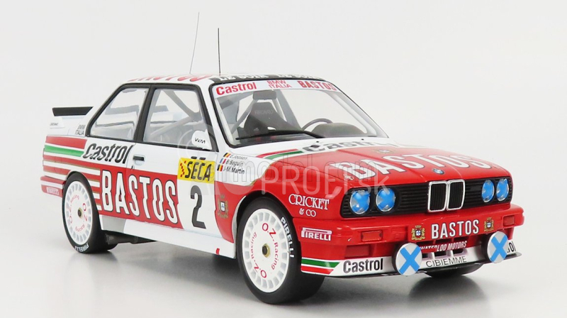 Ixo-models BMW radu 3 M3 (e30) Bastos N 2 24h Spa 1991 E.joosen - J.m.martin - B.beguin 1:18 Biela červená