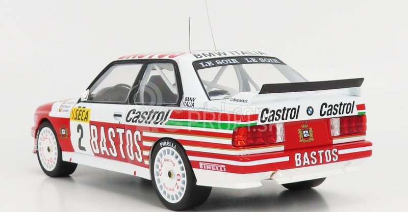 Ixo-models BMW radu 3 M3 (e30) Bastos N 2 24h Spa 1991 E.joosen - J.m.martin - B.beguin 1:18 Biela červená