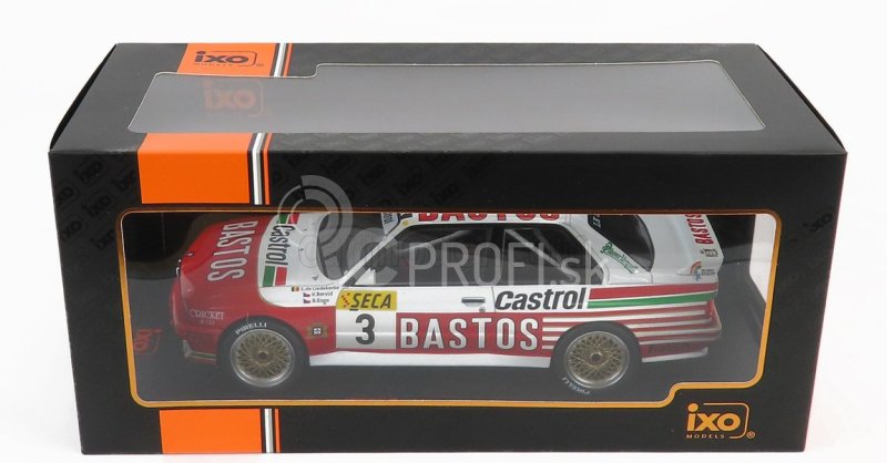 Ixo-models BMW radu 3 M3 (e30) Bastos N 3 24h Spa 1991 S.de Liedekerke - V.bervig - B.enge 1:18 Biela červená