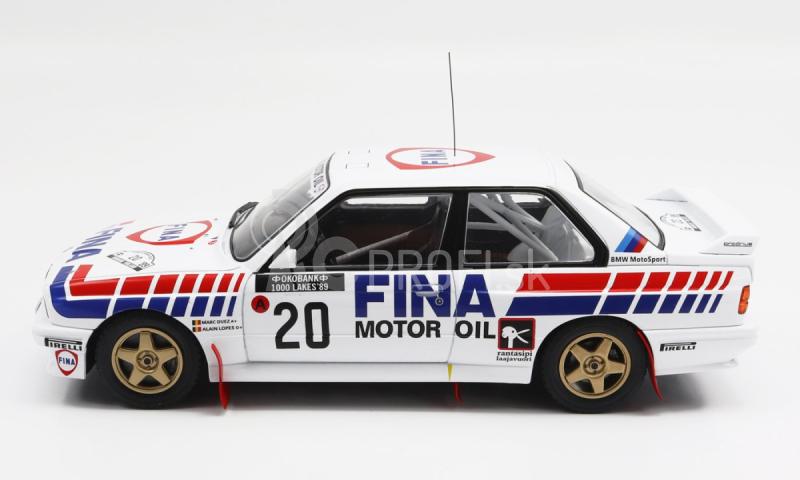 Ixo-models BMW radu 3 M3 (e30) Team BMW Fina N 20 Rally 1000 Lakes 1989 M.duez - A.lopes 1:18 Biela Červená Modrá