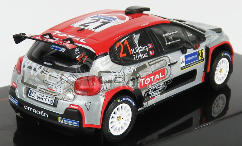 Ixo-models Citroen C3 R5 N 21 Rally Estónsko 2020 M.ostberg - T.eriksen 1:43 Sivá červená čierna