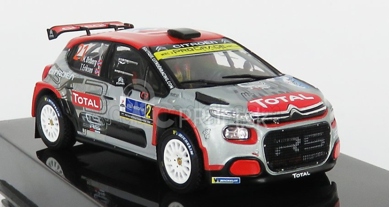 Ixo-models Citroen C3 R5 N 21 Rally Estónsko 2020 M.ostberg - T.eriksen 1:43 Sivá červená čierna