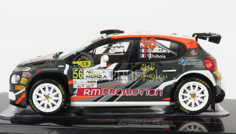 Ixo-models Citroen C3 R5 N 56 Rally Aci Monza 2020 S.lefebvre - T.dubois 1:43 sivá biela