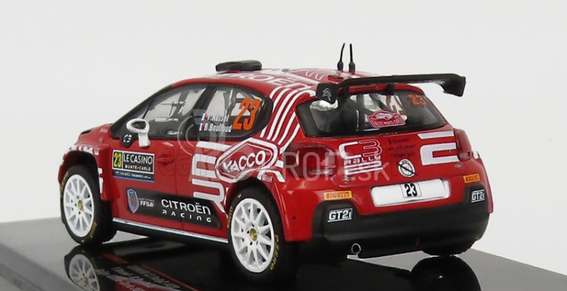 Ixo-models Citroen C3 Rally2 N 23 Rally Montecarlo 2022 Y.rossel - B.boulloud 1:43 červená biela