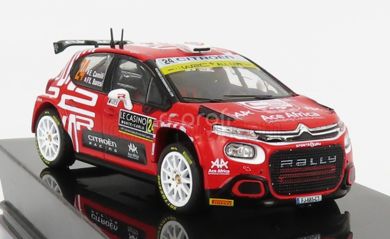 Ixo-models Citroen C3 Rally2 N 24 Rally Montecarlo 2021 E.camilli - F.x.buresi 1:43 Červená